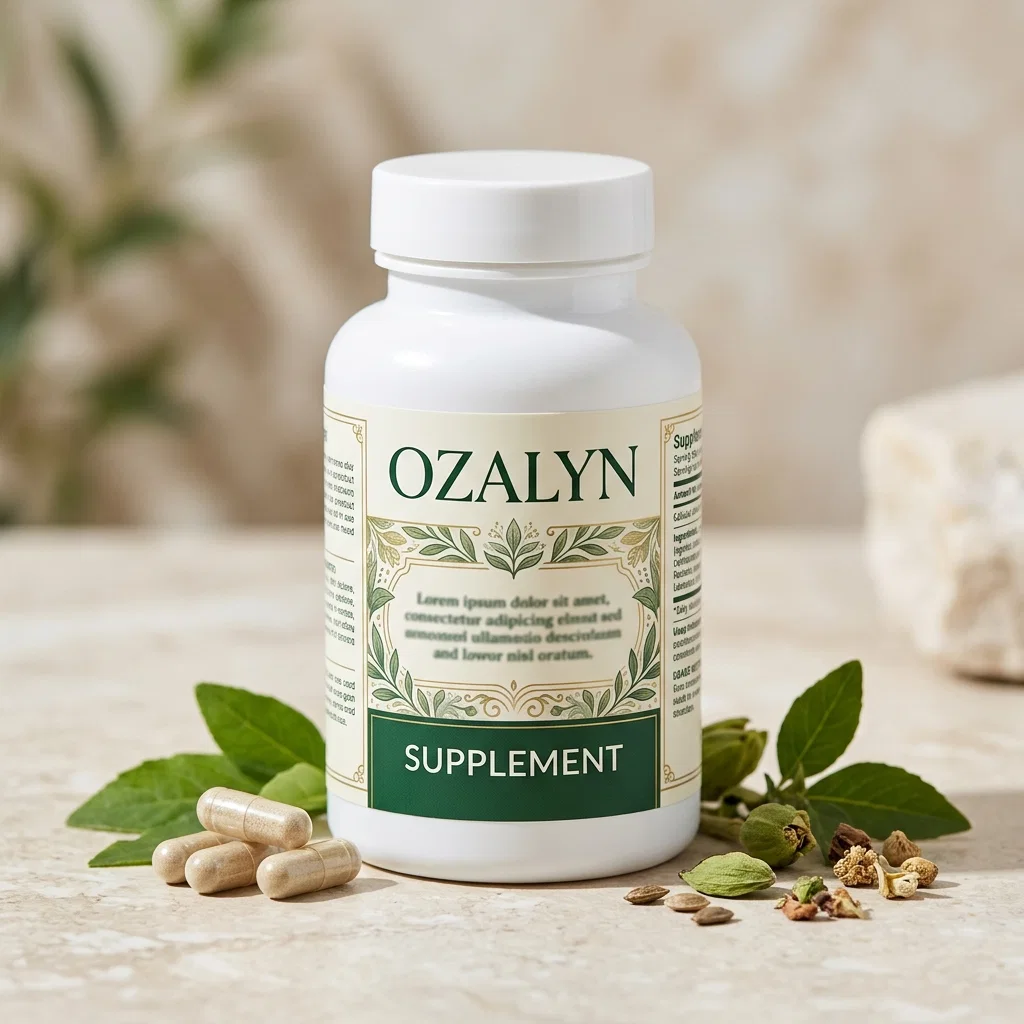 Ozalyn voedingssupplement - botanische formule in slanke paarse flacon